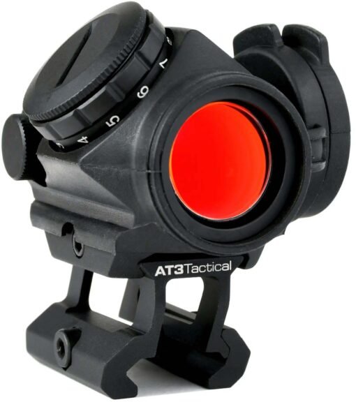 at3 tactical pro 1x23mm 2 moa micro red dot reflex sight w riser mount armor