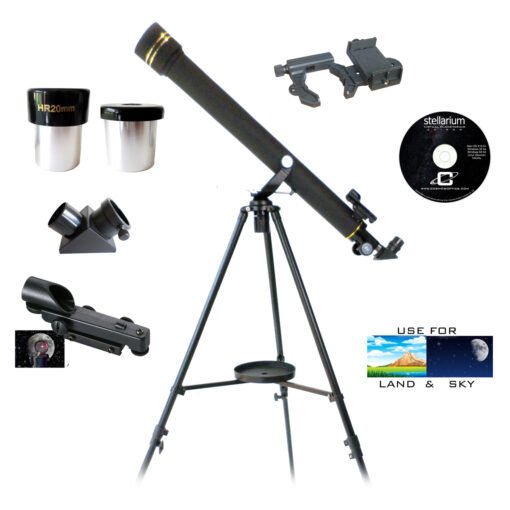 galileo 700mmx60mm refractor telescope w adapter kit