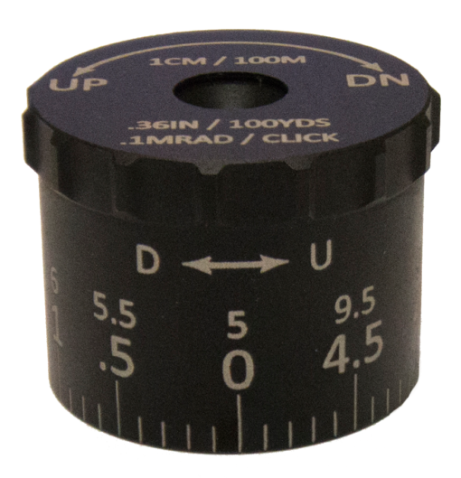 sightron siii8x32 siii6x24 01 mrad tactical elevation knob 95 mrad