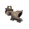 trijicon 4x32 acog ecos rifle scope w backup iron sights and red dot rmr